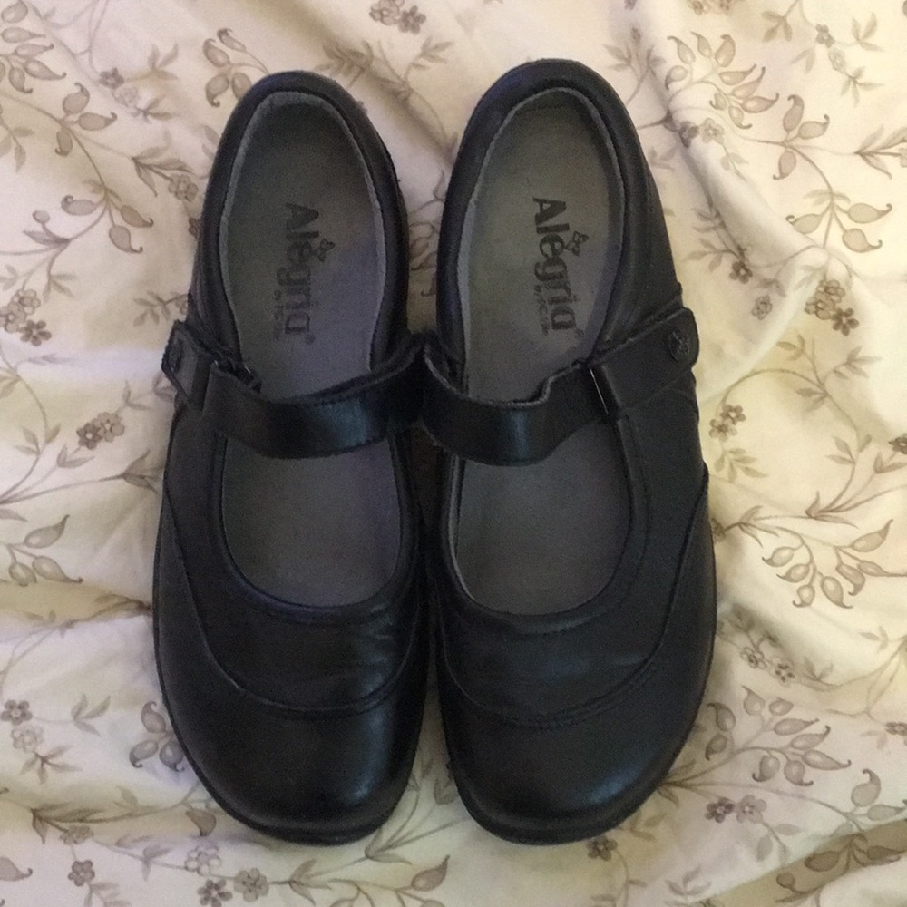 Alegria Sonya Black Nappa Sport Mary Jane Shoes Gem